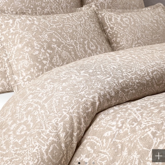 RESTORATION HARDWARE ITALIAN OUSHAK JACQUARD SATEEN BEDDING COLLECTION EURO SHAM